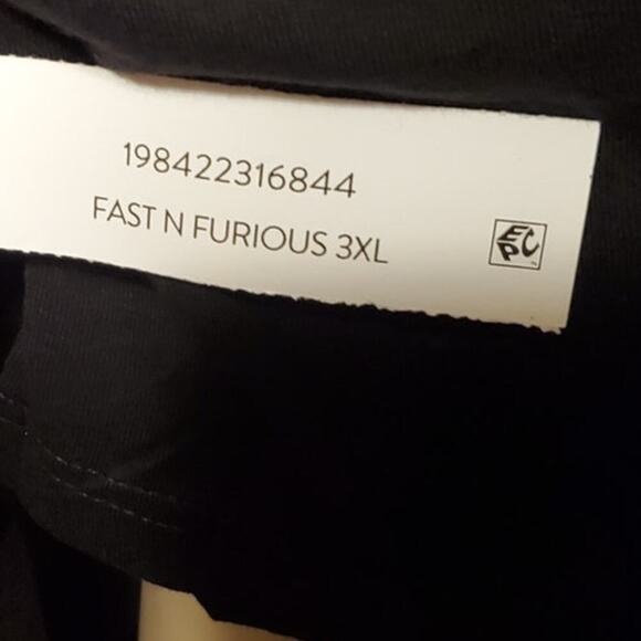 Universal City Studios Fast & Furious Black Graphic T-Shirt Men's 3XL Unisex NWT - Picture 6 of 6